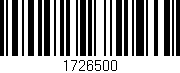 Código de barras (EAN, GTIN, SKU, ISBN): '1726500'