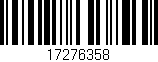 Código de barras (EAN, GTIN, SKU, ISBN): '17276358'