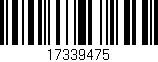 Código de barras (EAN, GTIN, SKU, ISBN): '17339475'