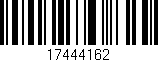 Código de barras (EAN, GTIN, SKU, ISBN): '17444162'