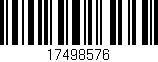 Código de barras (EAN, GTIN, SKU, ISBN): '17498576'
