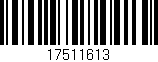 Código de barras (EAN, GTIN, SKU, ISBN): '17511613'