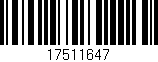 Código de barras (EAN, GTIN, SKU, ISBN): '17511647'