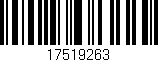 Código de barras (EAN, GTIN, SKU, ISBN): '17519263'