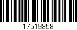 Código de barras (EAN, GTIN, SKU, ISBN): '17519858'