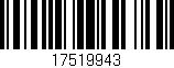 Código de barras (EAN, GTIN, SKU, ISBN): '17519943'