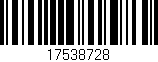 Código de barras (EAN, GTIN, SKU, ISBN): '17538728'