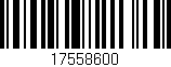 Código de barras (EAN, GTIN, SKU, ISBN): '17558600'