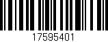 Código de barras (EAN, GTIN, SKU, ISBN): '17595401'