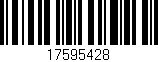 Código de barras (EAN, GTIN, SKU, ISBN): '17595428'