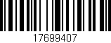 Código de barras (EAN, GTIN, SKU, ISBN): '17699407'