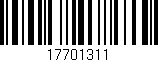 Código de barras (EAN, GTIN, SKU, ISBN): '17701311'