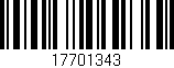 Código de barras (EAN, GTIN, SKU, ISBN): '17701343'
