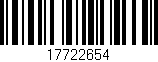 Código de barras (EAN, GTIN, SKU, ISBN): '17722654'