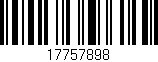 Código de barras (EAN, GTIN, SKU, ISBN): '17757898'