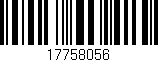 Código de barras (EAN, GTIN, SKU, ISBN): '17758056'