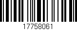 Código de barras (EAN, GTIN, SKU, ISBN): '17758061'