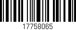 Código de barras (EAN, GTIN, SKU, ISBN): '17758065'