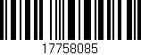 Código de barras (EAN, GTIN, SKU, ISBN): '17758085'