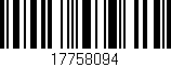 Código de barras (EAN, GTIN, SKU, ISBN): '17758094'