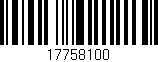 Código de barras (EAN, GTIN, SKU, ISBN): '17758100'