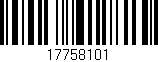 Código de barras (EAN, GTIN, SKU, ISBN): '17758101'