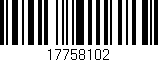 Código de barras (EAN, GTIN, SKU, ISBN): '17758102'