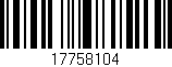 Código de barras (EAN, GTIN, SKU, ISBN): '17758104'