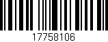 Código de barras (EAN, GTIN, SKU, ISBN): '17758106'