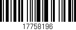 Código de barras (EAN, GTIN, SKU, ISBN): '17758196'