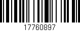 Código de barras (EAN, GTIN, SKU, ISBN): '17760897'