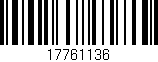 Código de barras (EAN, GTIN, SKU, ISBN): '17761136'