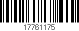 Código de barras (EAN, GTIN, SKU, ISBN): '17761175'