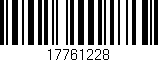 Código de barras (EAN, GTIN, SKU, ISBN): '17761228'