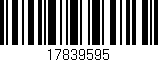 Código de barras (EAN, GTIN, SKU, ISBN): '17839595'