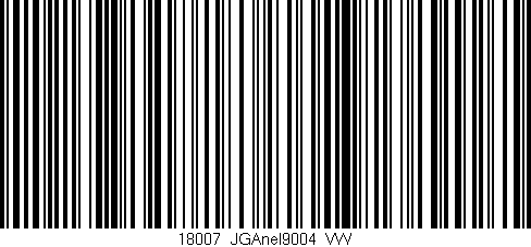 Código de barras (EAN, GTIN, SKU, ISBN): '18007_JGAnel9004_VW'