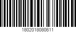 Código de barras (EAN, GTIN, SKU, ISBN): '1802018080611'