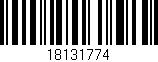 Código de barras (EAN, GTIN, SKU, ISBN): '18131774'