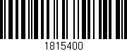 Código de barras (EAN, GTIN, SKU, ISBN): '1815400'