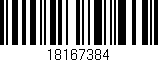 Código de barras (EAN, GTIN, SKU, ISBN): '18167384'