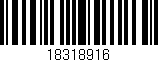 Código de barras (EAN, GTIN, SKU, ISBN): '18318916'