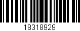 Código de barras (EAN, GTIN, SKU, ISBN): '18318929'