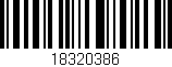 Código de barras (EAN, GTIN, SKU, ISBN): '18320386'