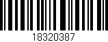 Código de barras (EAN, GTIN, SKU, ISBN): '18320387'