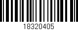 Código de barras (EAN, GTIN, SKU, ISBN): '18320405'