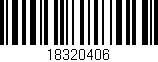 Código de barras (EAN, GTIN, SKU, ISBN): '18320406'