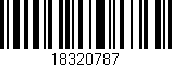 Código de barras (EAN, GTIN, SKU, ISBN): '18320787'