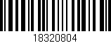 Código de barras (EAN, GTIN, SKU, ISBN): '18320804'