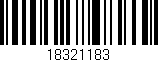 Código de barras (EAN, GTIN, SKU, ISBN): '18321183'