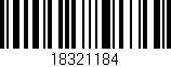 Código de barras (EAN, GTIN, SKU, ISBN): '18321184'